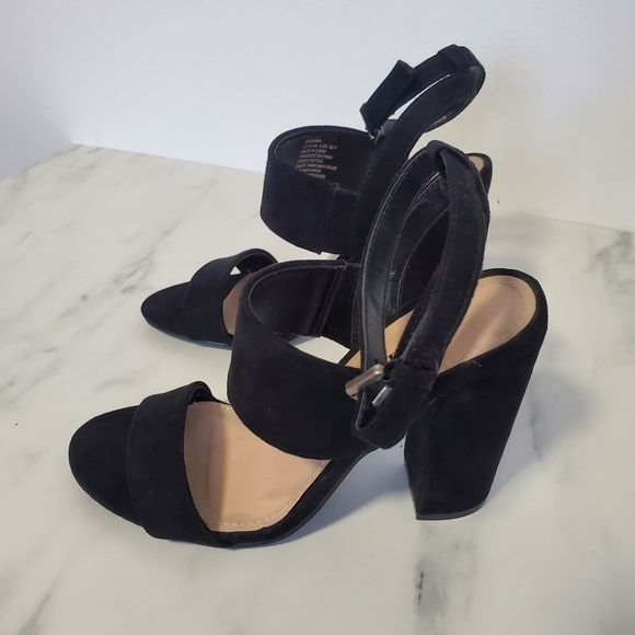 Justfab Black Perenna Heeled Sandal - Picture 4 of 7